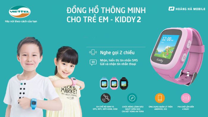 Kiddyviettel.vn là địa điểm cung cấp đồng hồ điện thoại cho bé