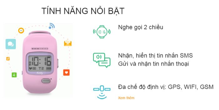 Kiddy là chiếc đồng hồ thông minh dành cho đối tượng trẻ em