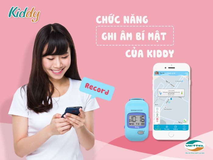 Bố mẹ có thể ghi âm bí mật khu vực xung quanh con qua đồng hồ Kiddy